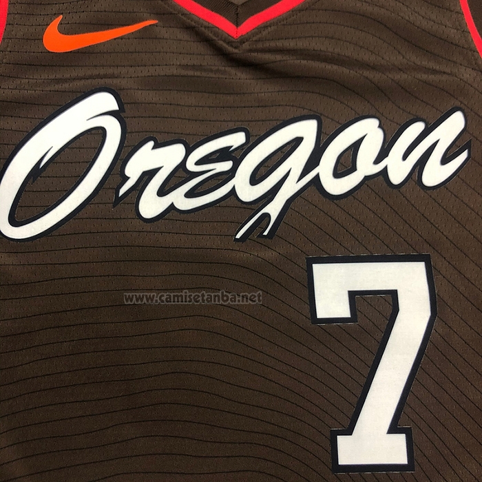 Camiseta Portland Trail Blazers Brandon Roy #7 Ciudad 2020-21 Marron